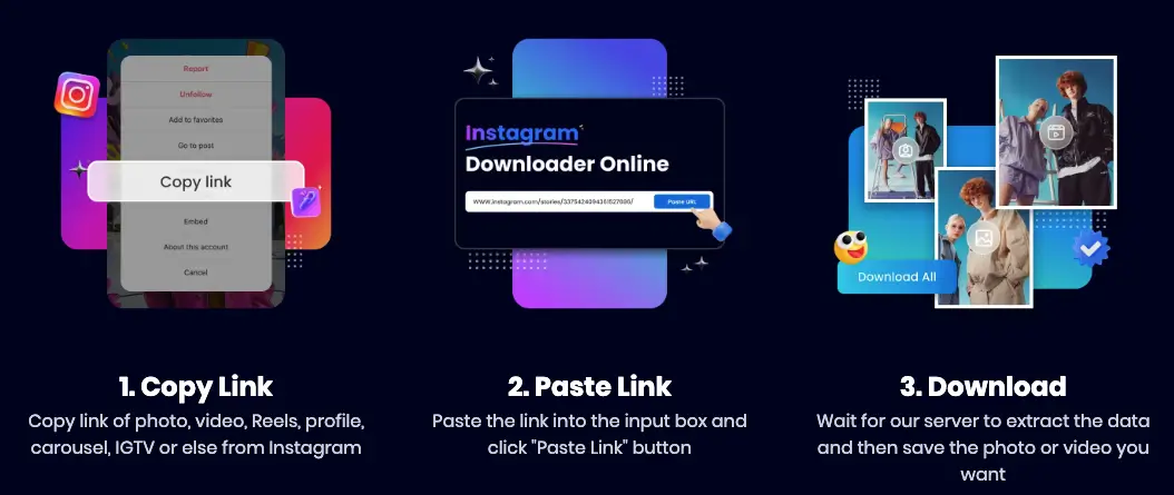 insta video download steps
