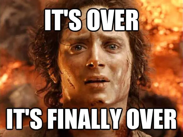 it's finally over