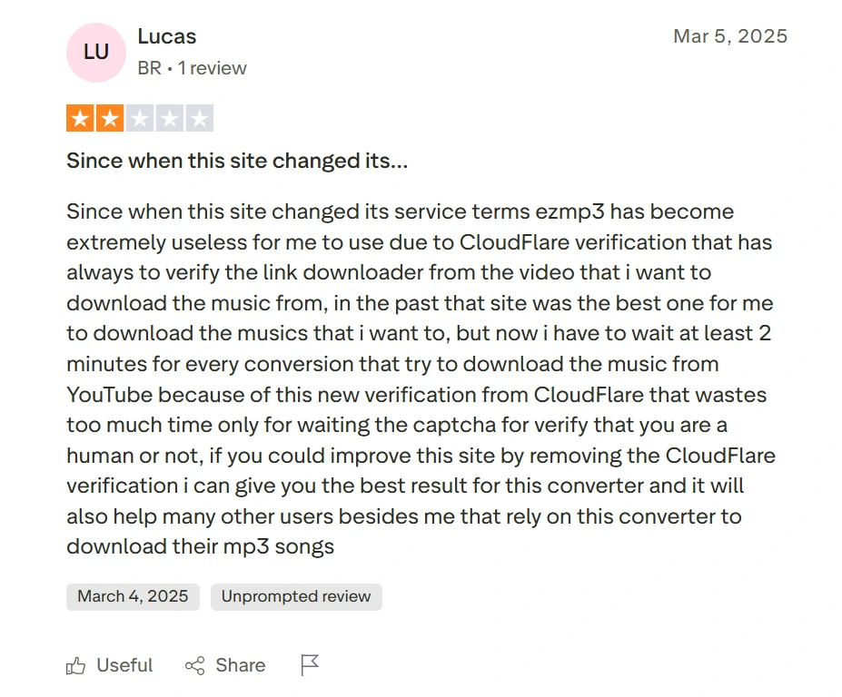 EZMP3 User Reviews on Trustpilot