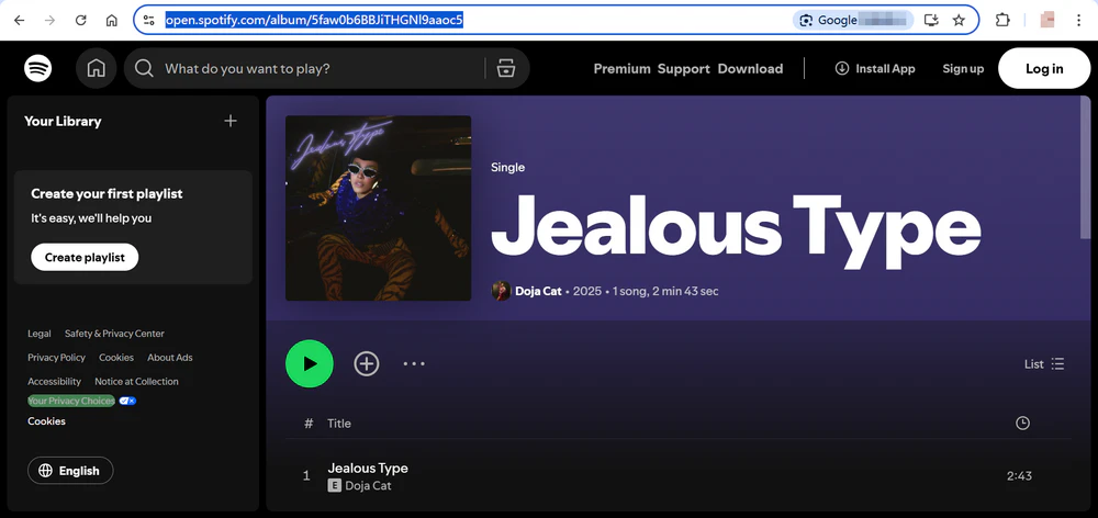 Copy Spotify Song Link