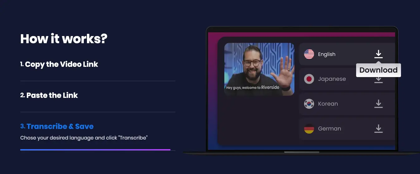 use snappixify to download youtube transcript