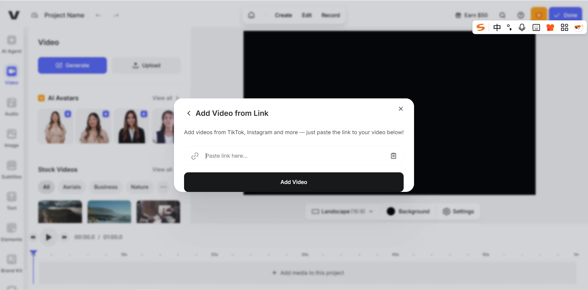 Paste Instagram Link to VEED