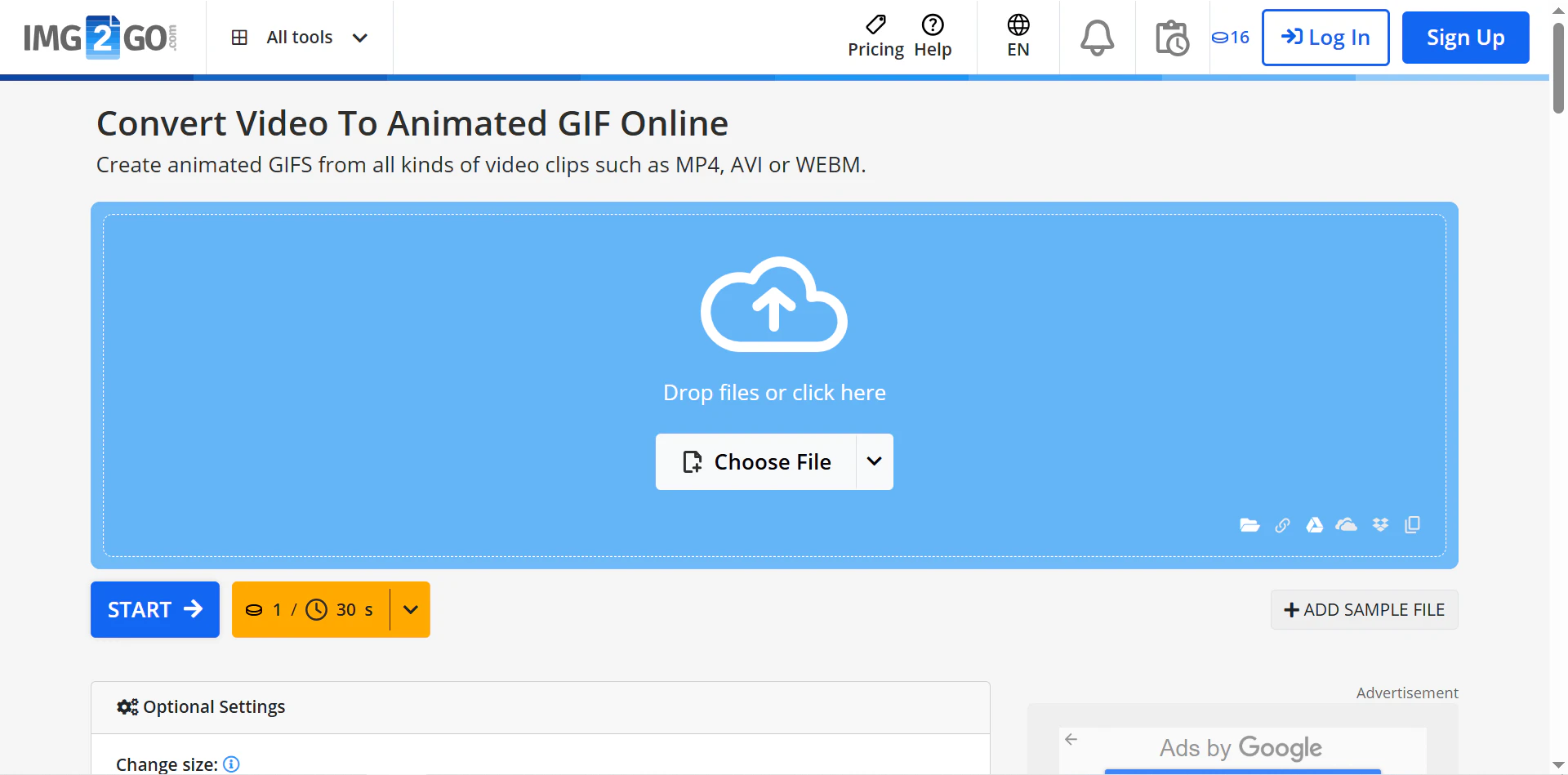 IMG2GO Instagram Video to GIF Converter
