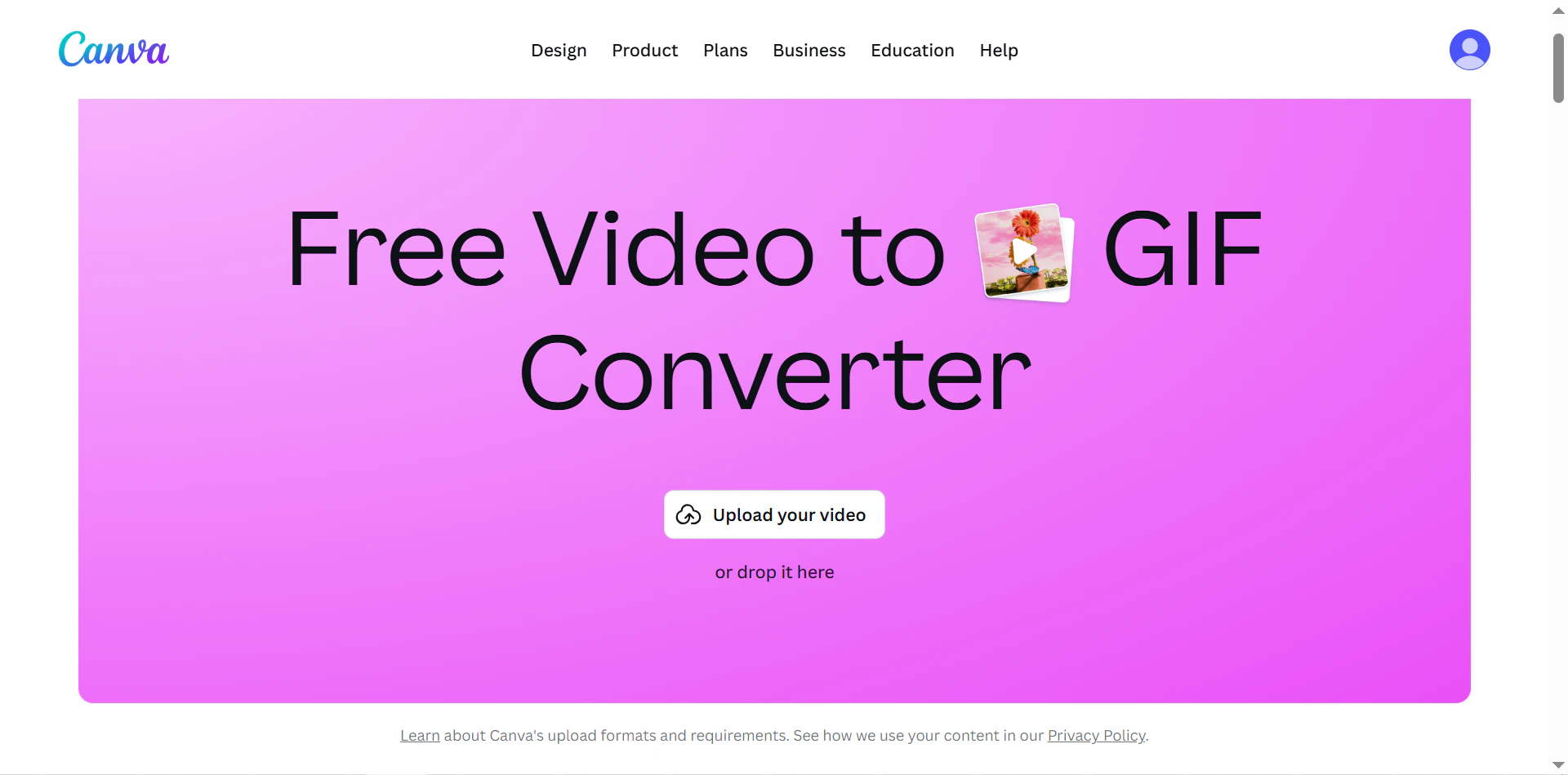 Canva Instagram Video to GIF Converter