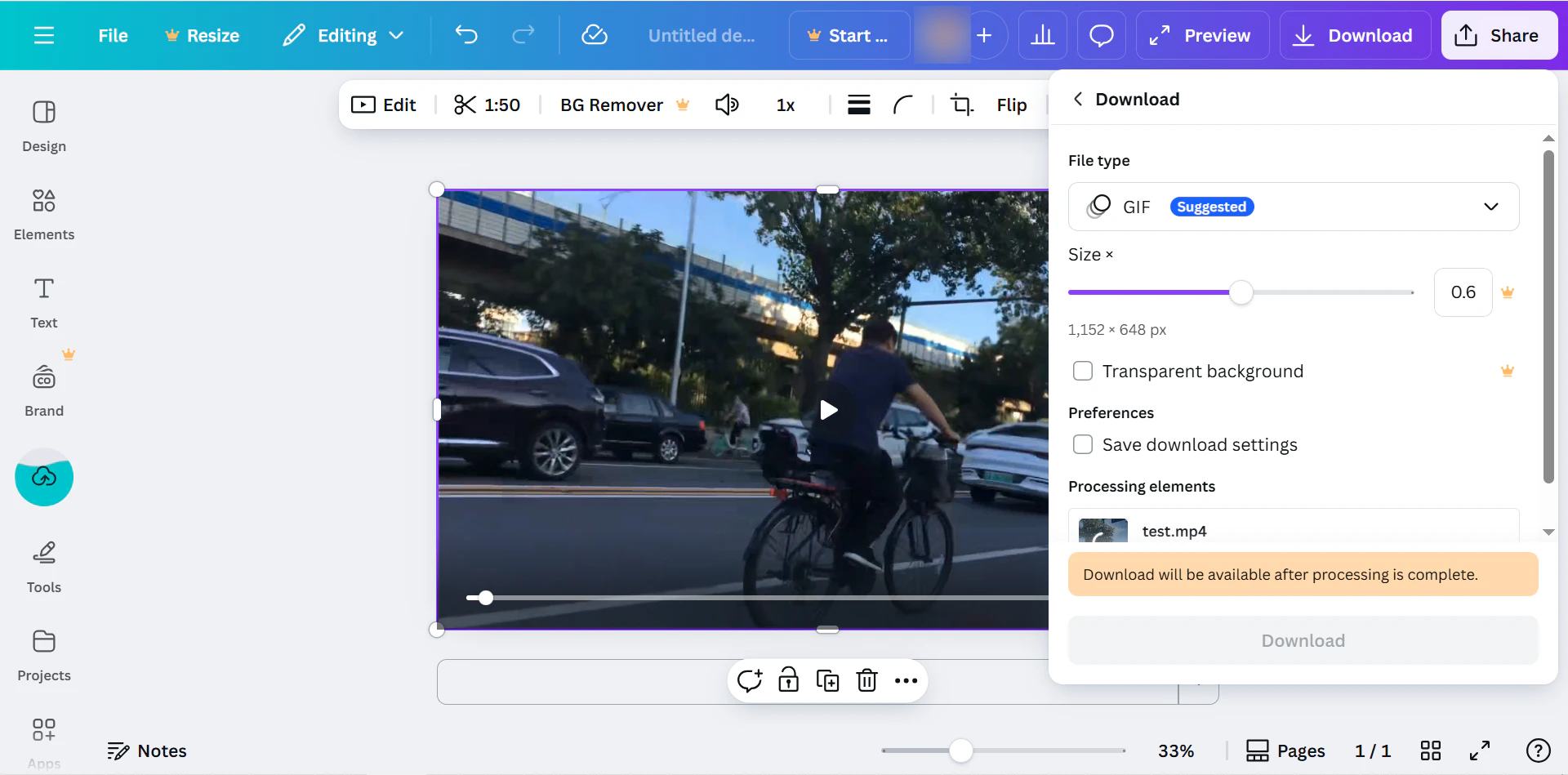 Download GIF with Canva