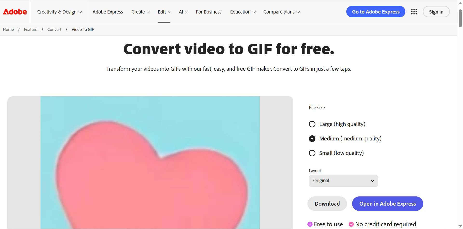 Adobe Download GIF