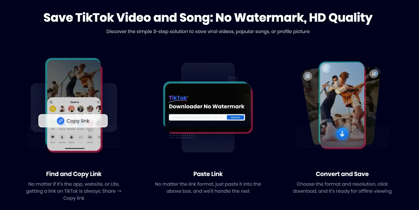 save tiktok video and song