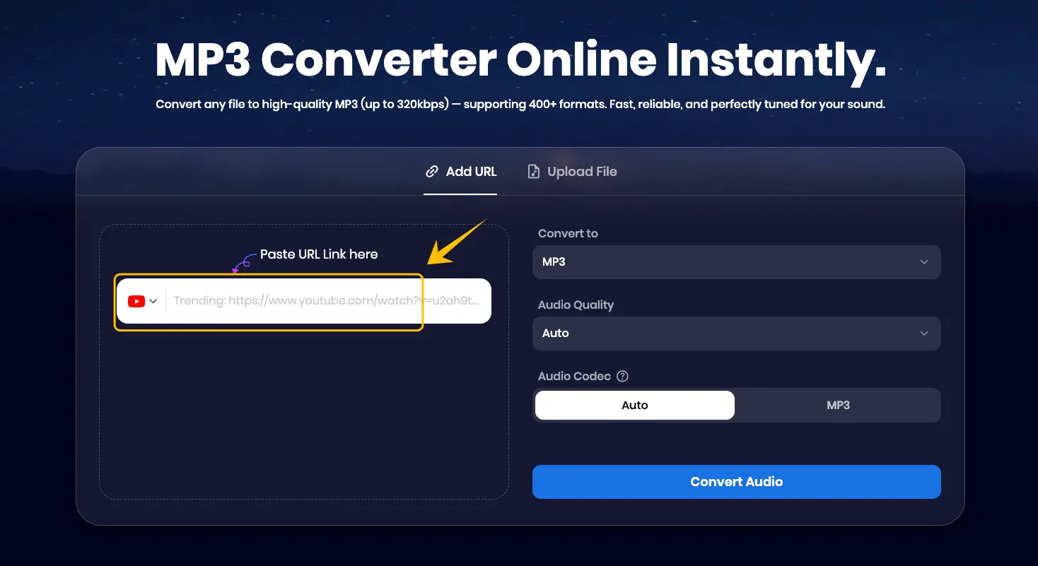 paste the link into the search bar
