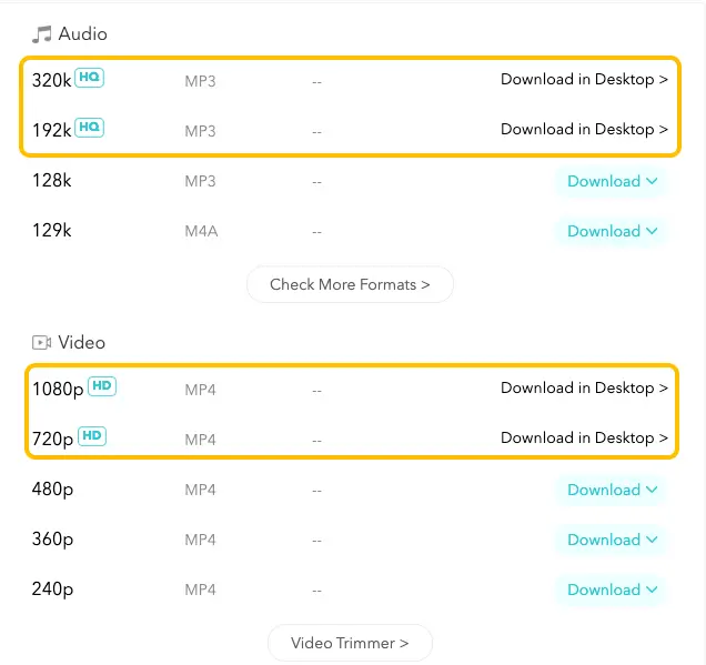 Quality Restrictions