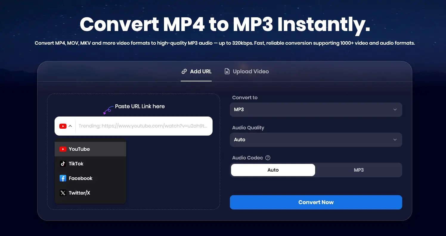 Get your source from youtube