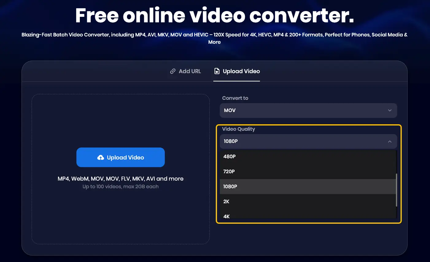 Choose Video Quality