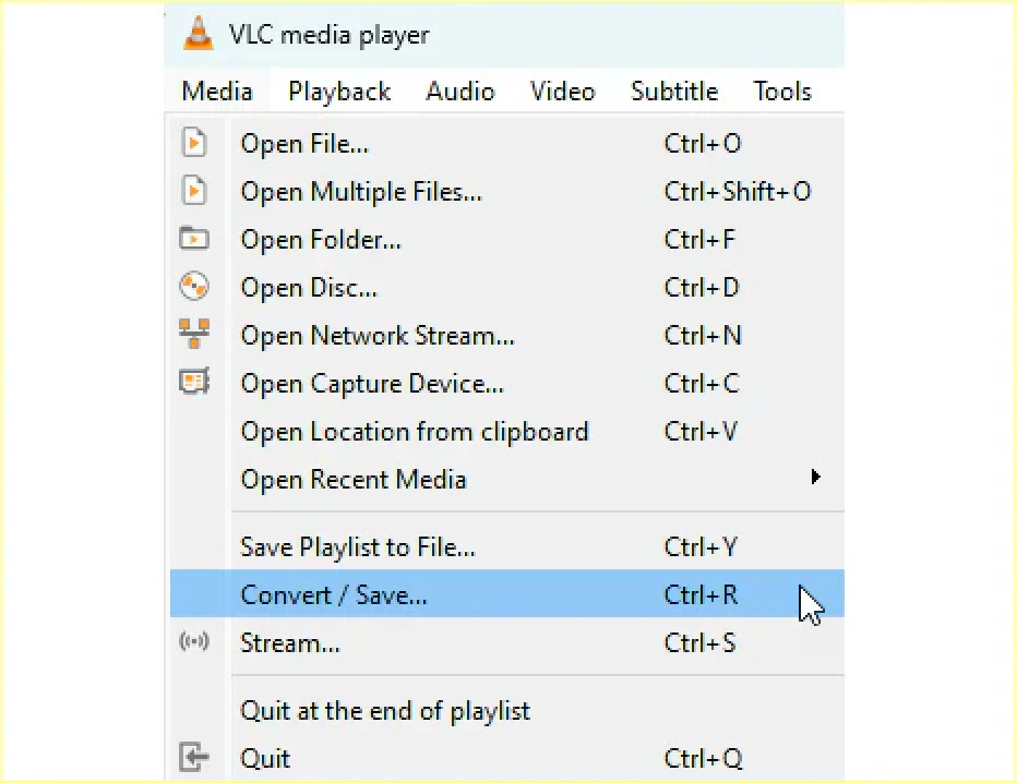 Select convert and save option