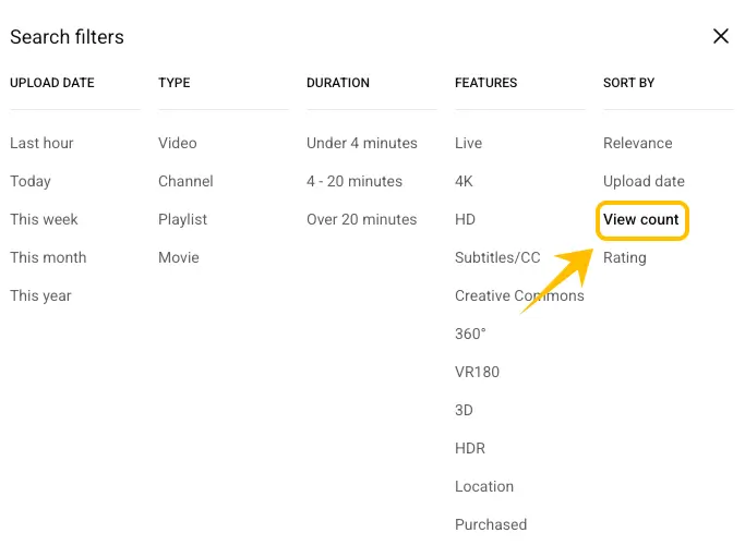 sort by "Popularity"