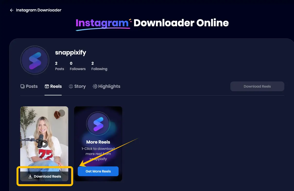 Download the Video in Snappixify