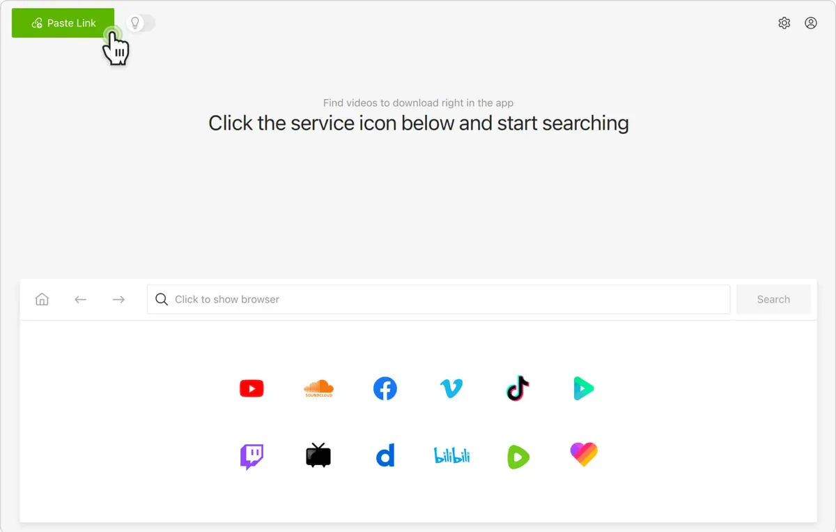 paste youtube link to downloader